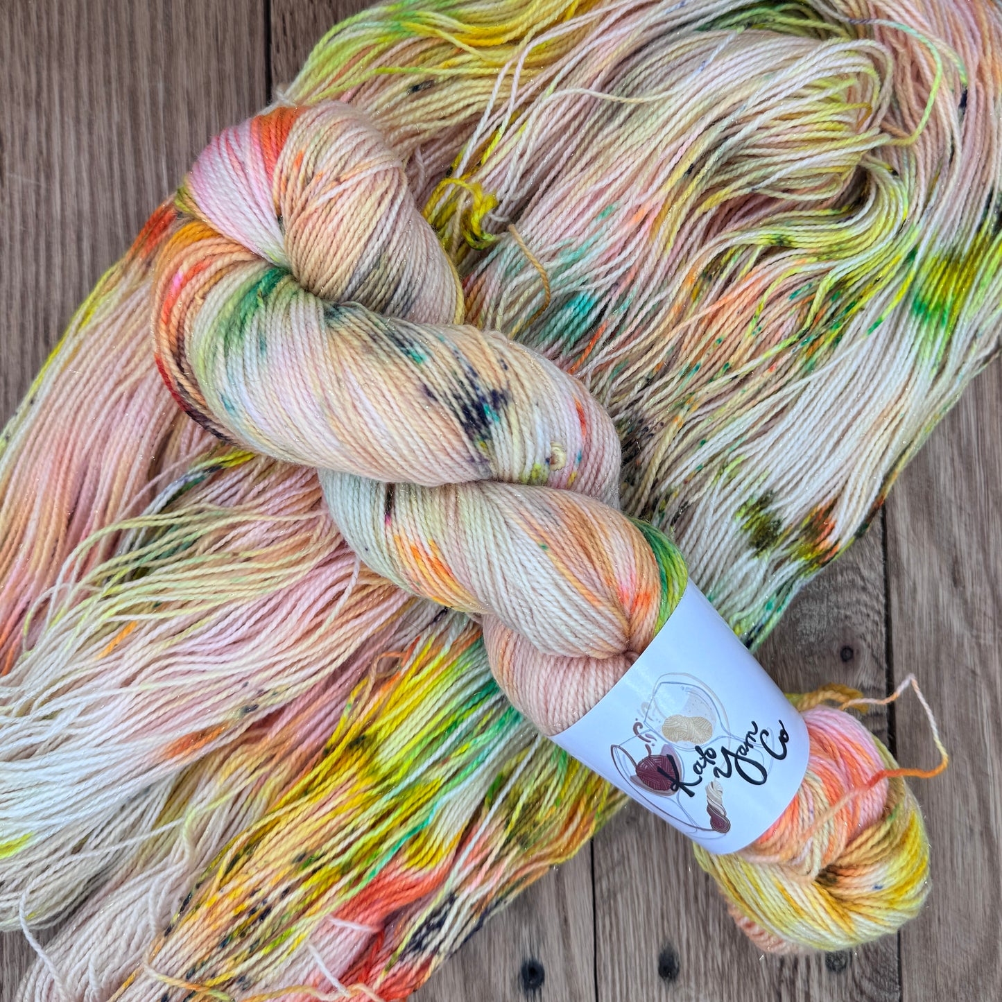 Sherbet Fizz - Gold Sparkle Fingering