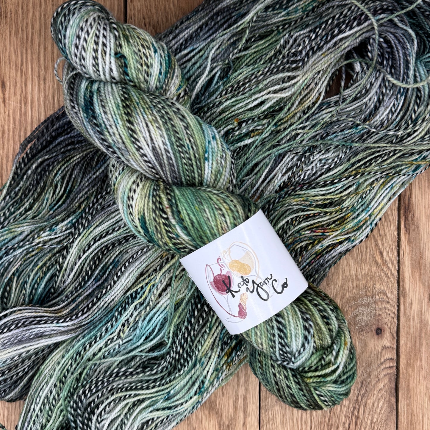 Lichen - Zebra Fingering Sock
