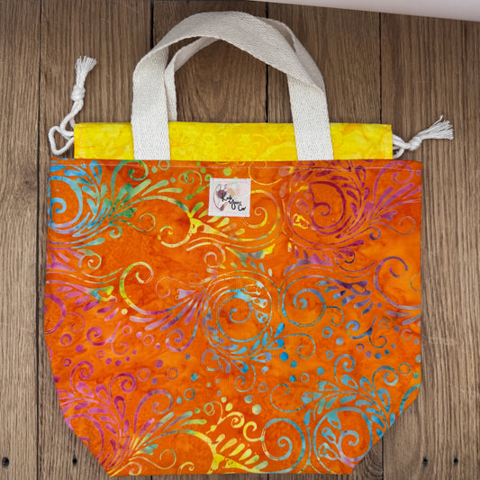 Orange Swirls - Project Bag