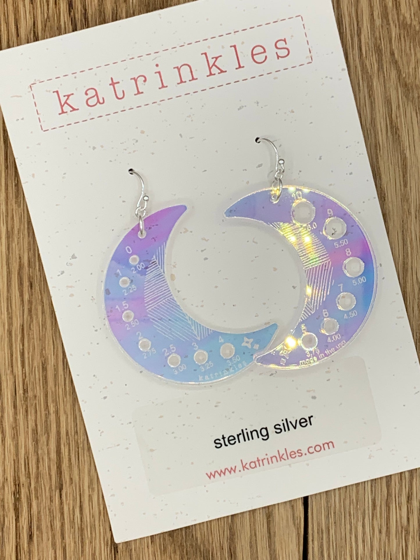 Moon Needle Guage Earings - Katrinkles