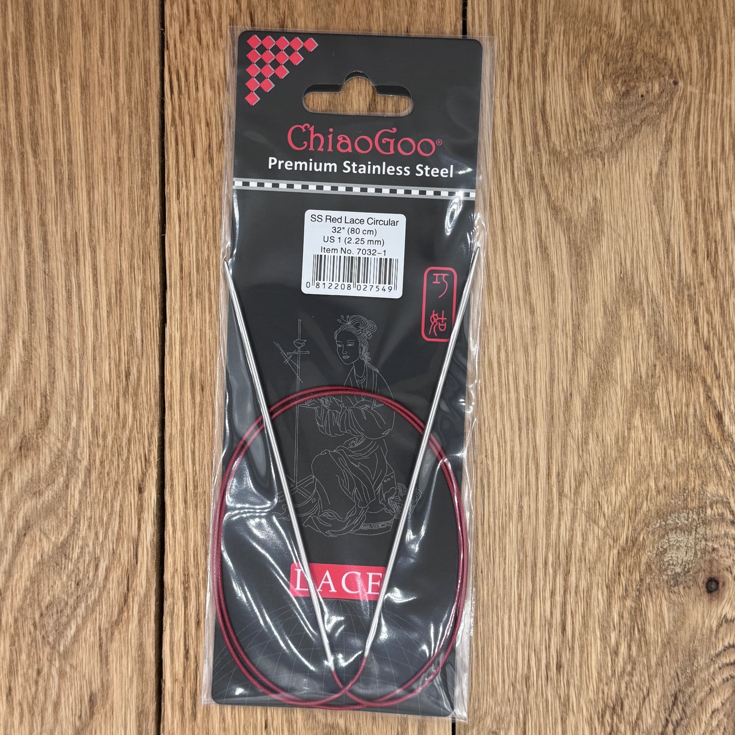 Size 1, 32” - Chiagoo Red Lace Circular Needles