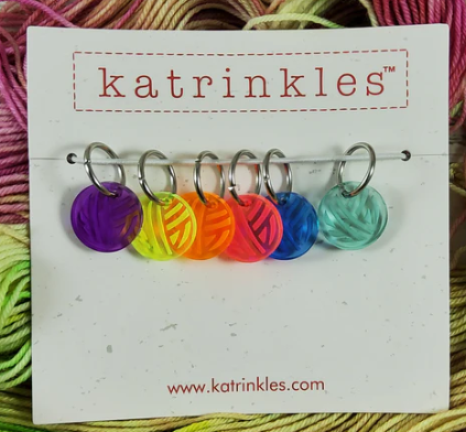 Neon Yarn Ball Stitch Marker Set - Katrinkles