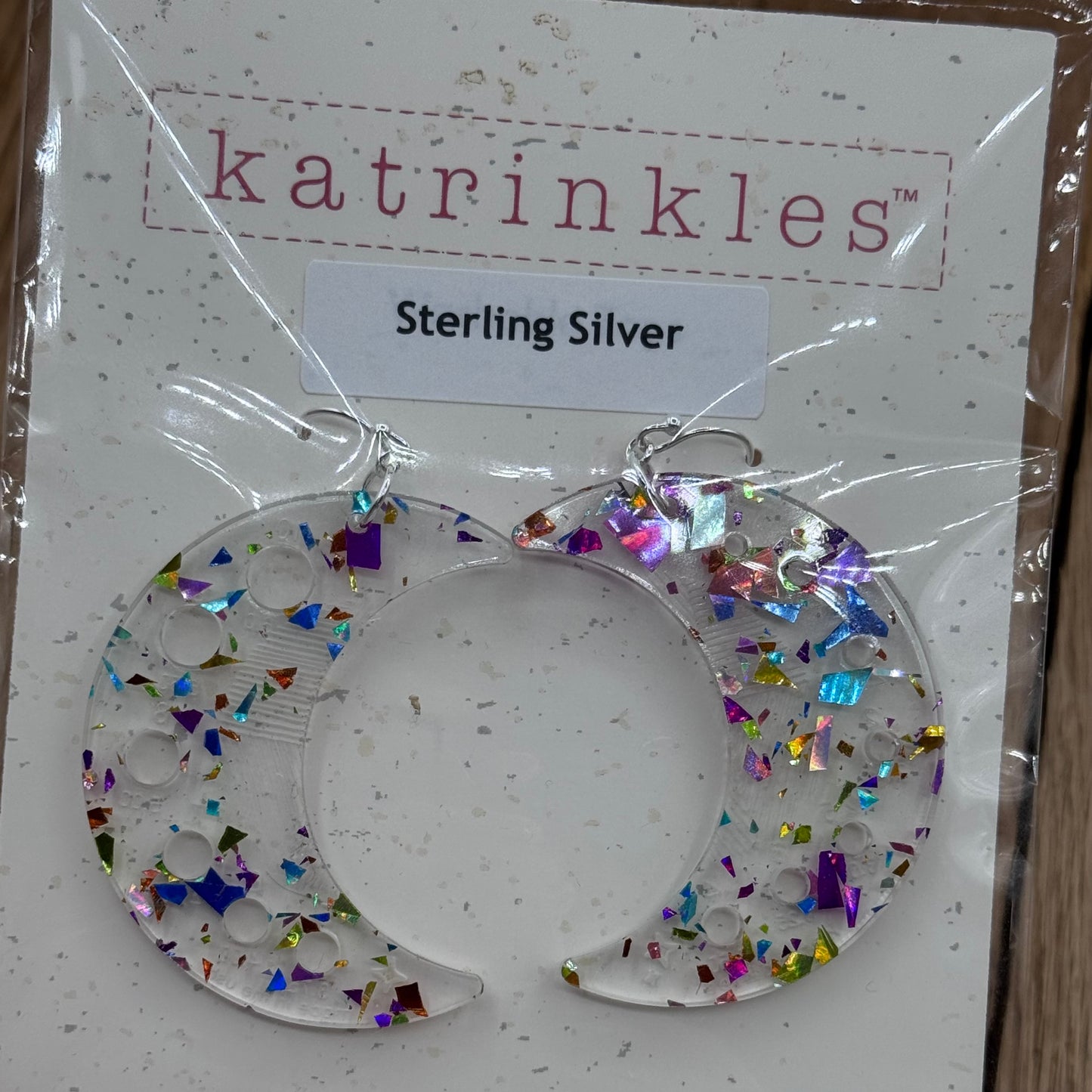 Flake Moon Needle Gauge Earrings - Katrinkles