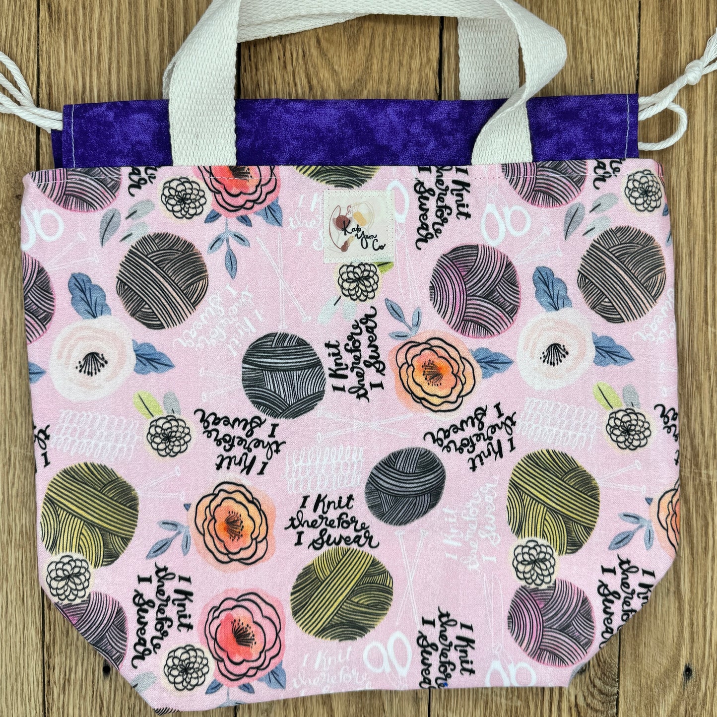 I Knit Therefore I Swear -  Project Bag