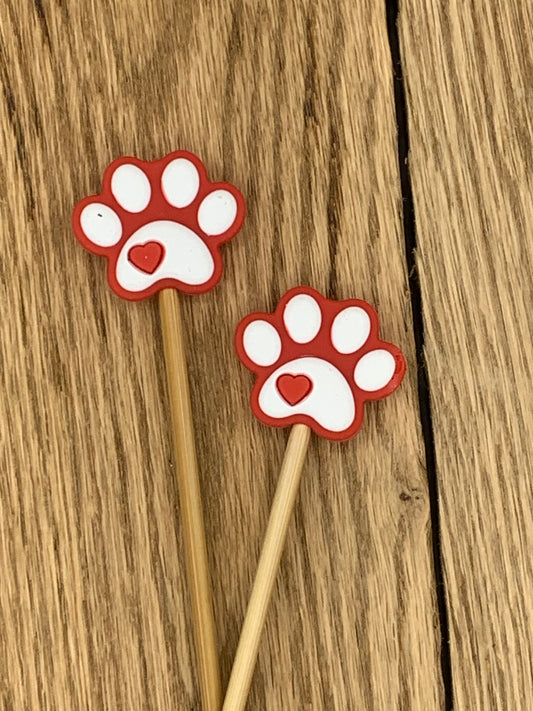 Paws red/white - Stitch Stoppers