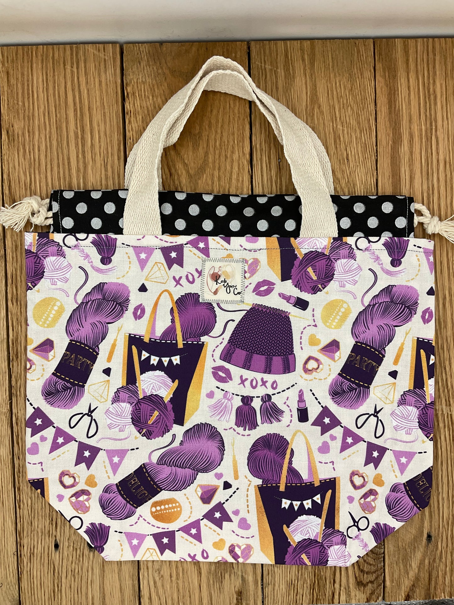 Knitting Purple - Project Bag