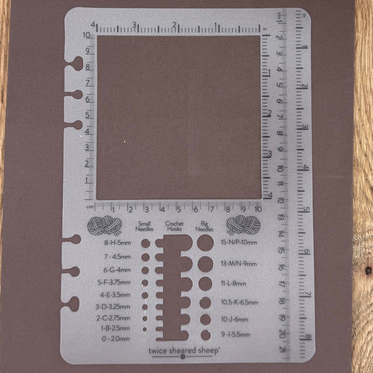 Project Journal Gauge Square Book Mark - Twice Sheared Sheep)