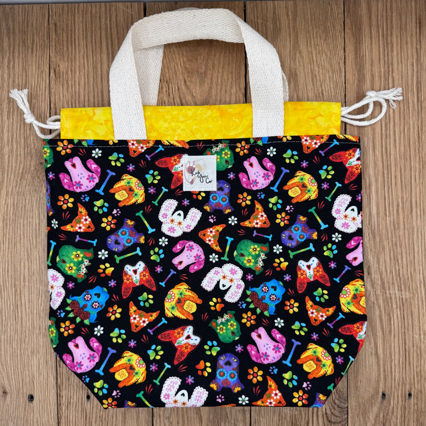 Sugar Skull Pups - Project Bag