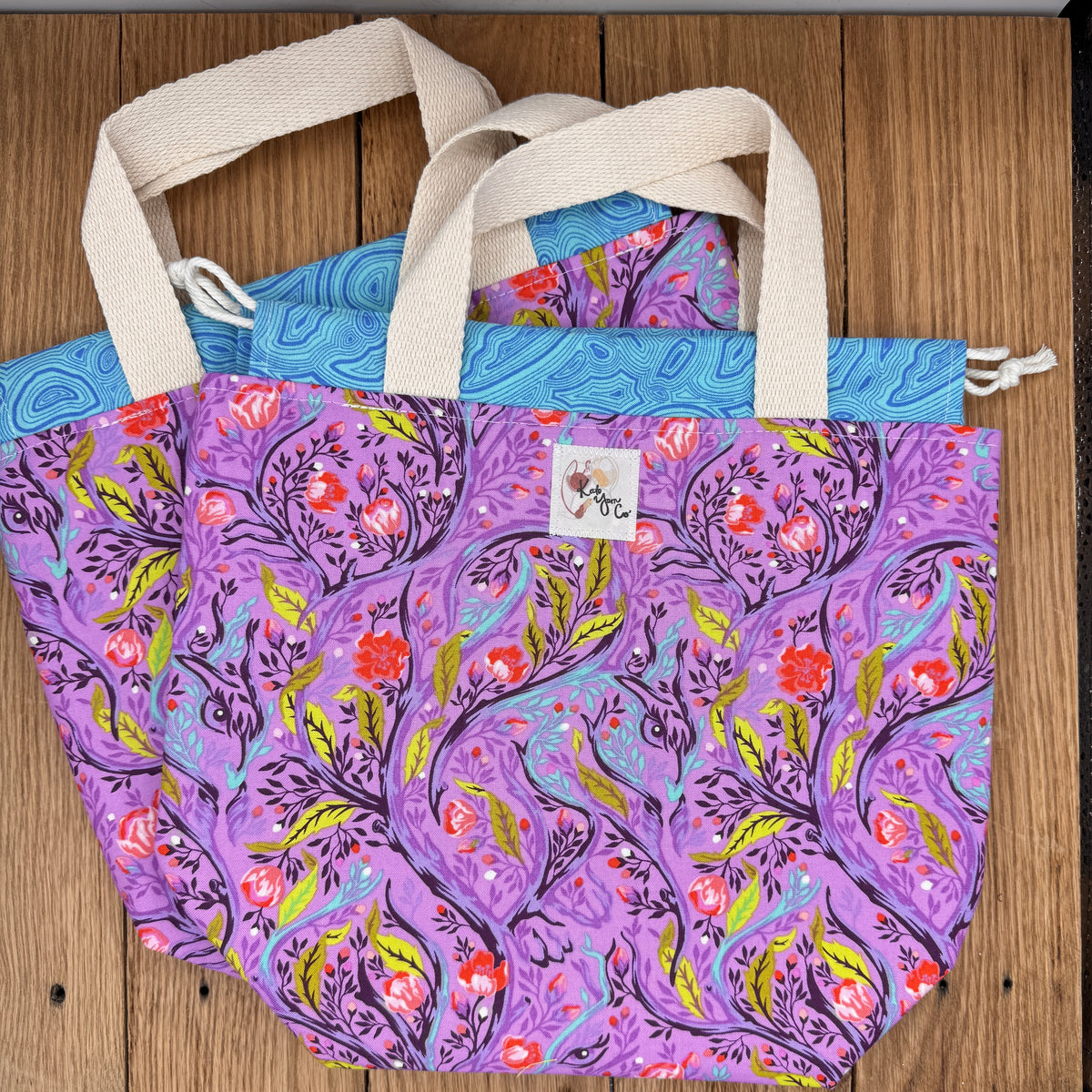 Vines - Tula Pink Drawstring Project Bag