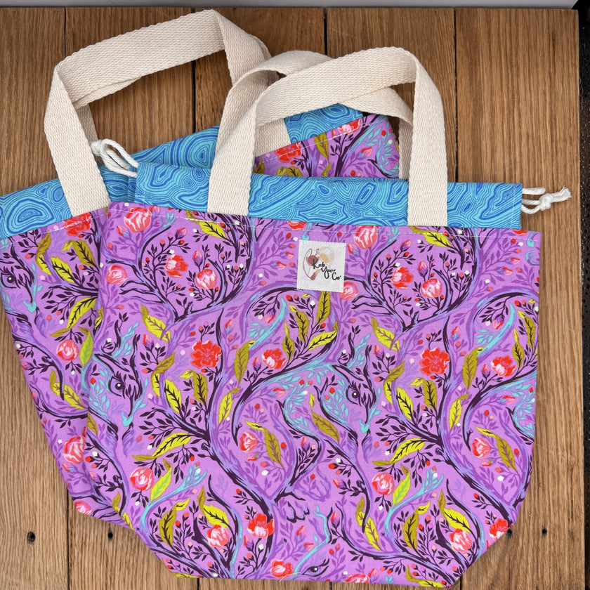 Vines - Tula Pink Drawstring Project Bag
