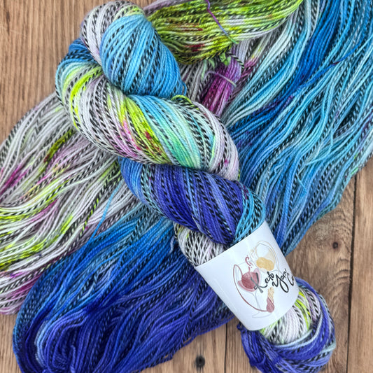 Whimsy - Zebra Fingering Sock