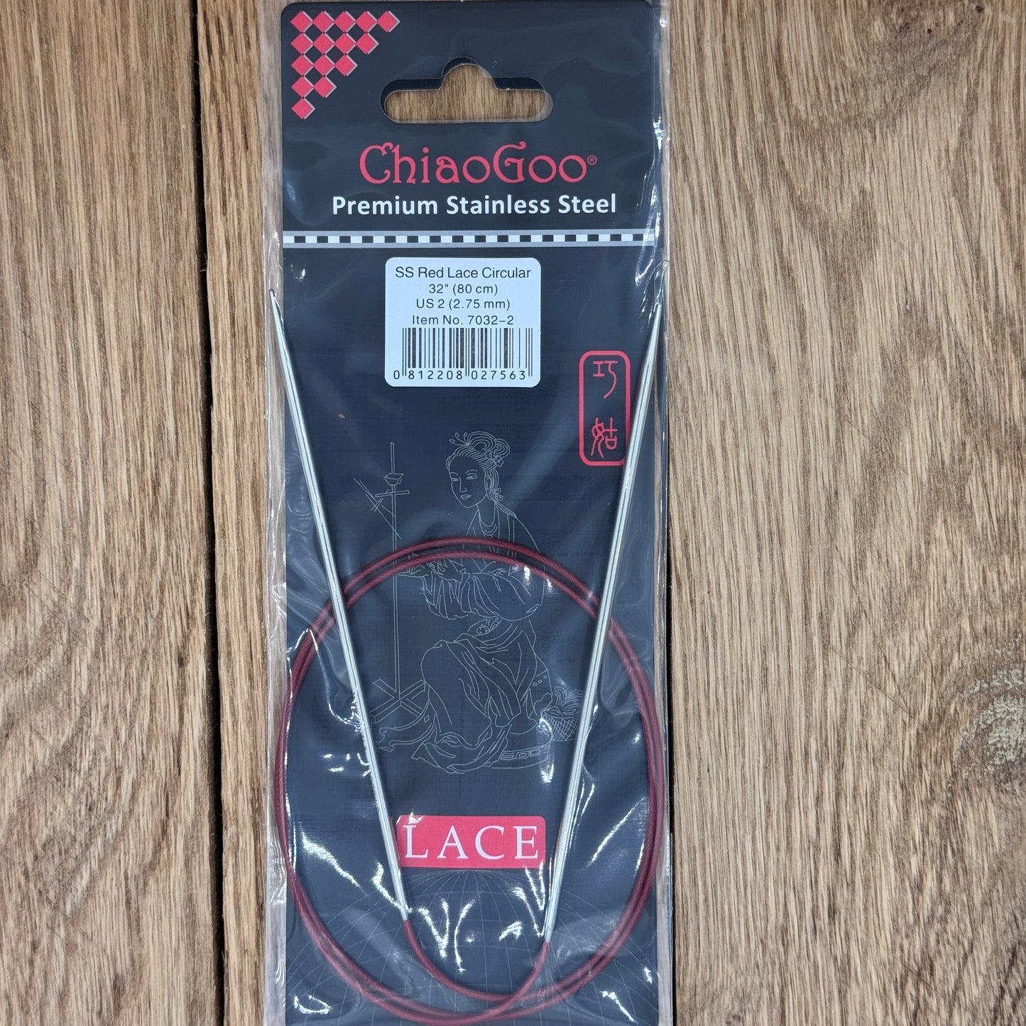 Size 2, 32” - Chiagoo Red Lace Circular Needles