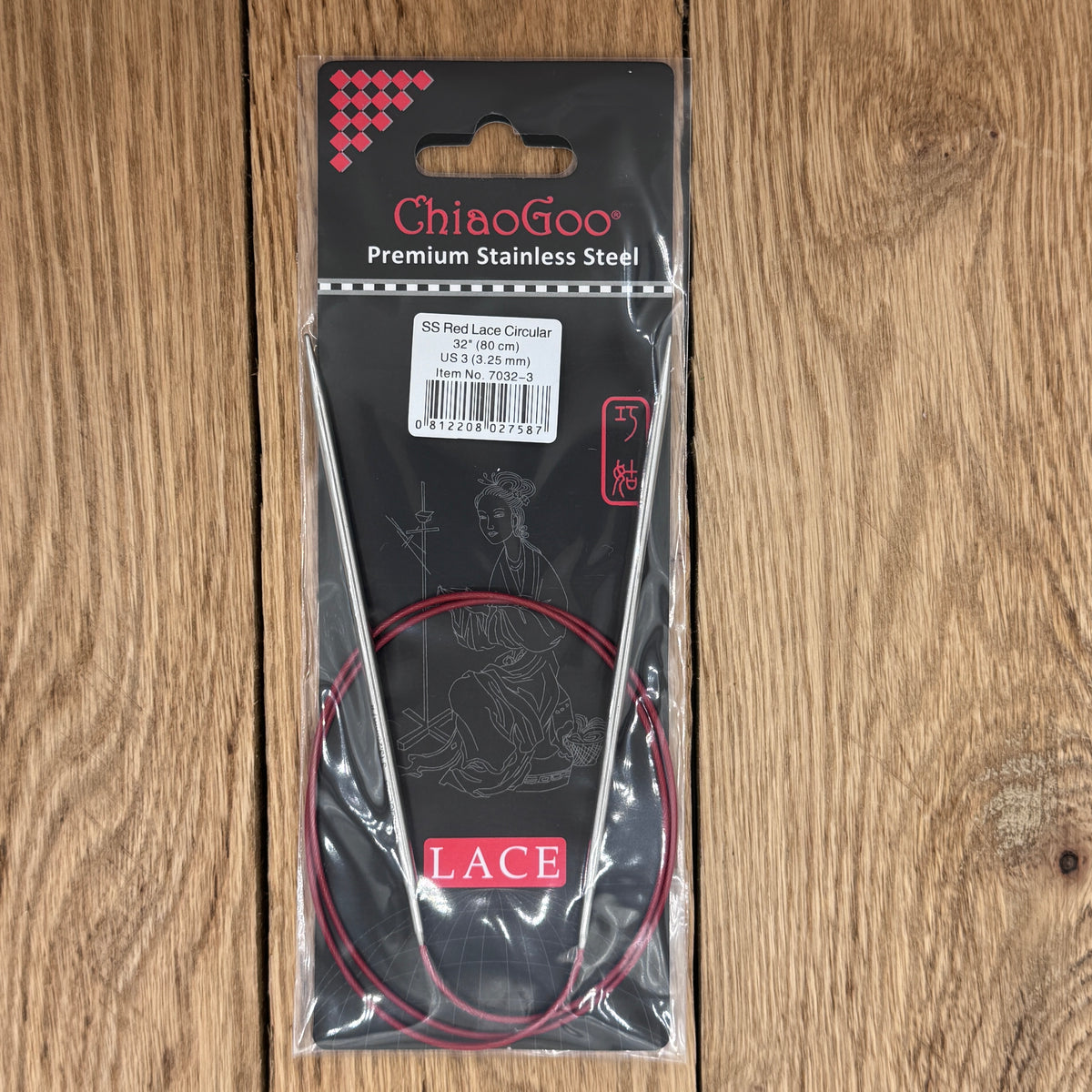 Size 3, 32” - Chiagoo Red Lace Circular Needles