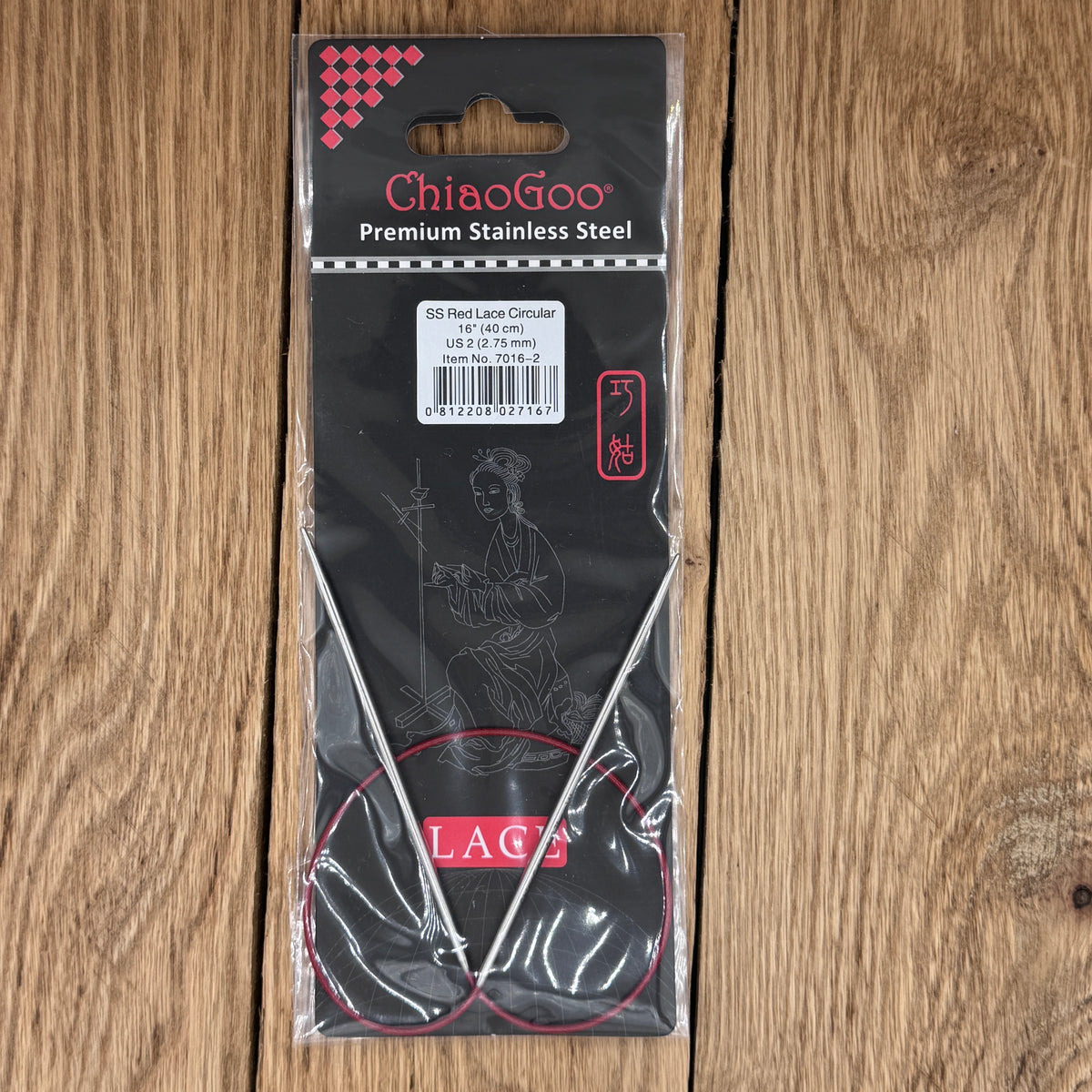 Size 2, 16” - Chiagoo Red Lace Circular Needles