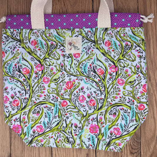 Vines - Tula Pink Drawstring Project Bag