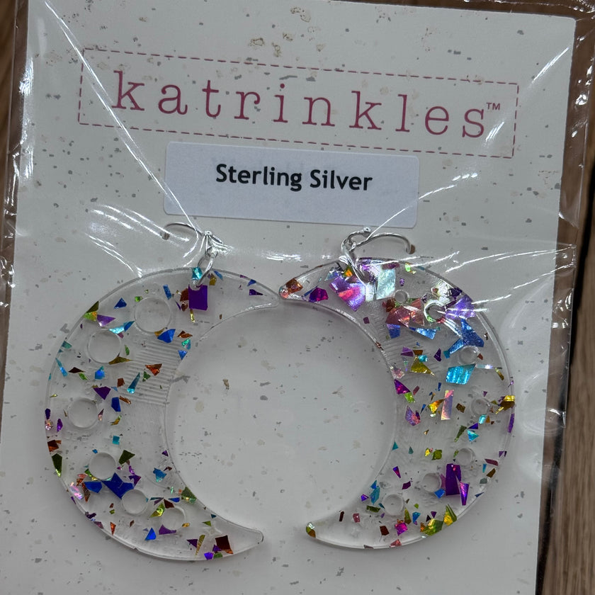 Moon Flake Needle Gauge Earrings - Katrinkles