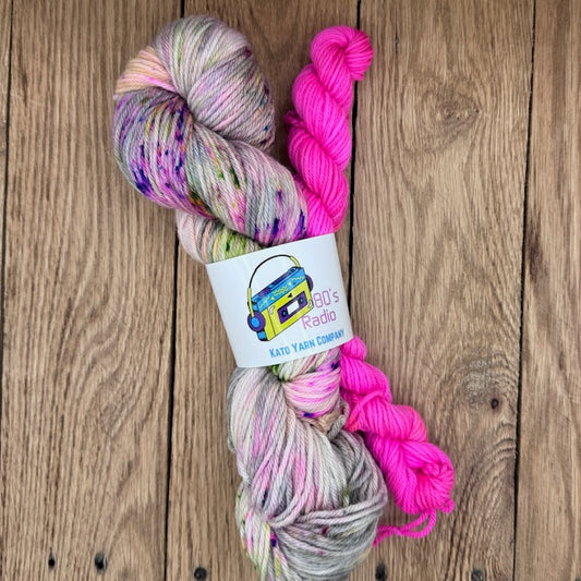 Kiss Me Twice/Neon Pink - DK Sock Set