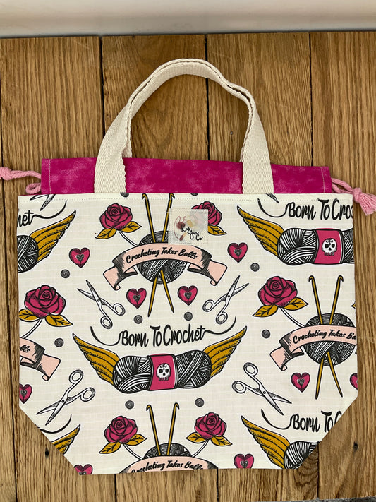Born to Crochet -  Project Bag