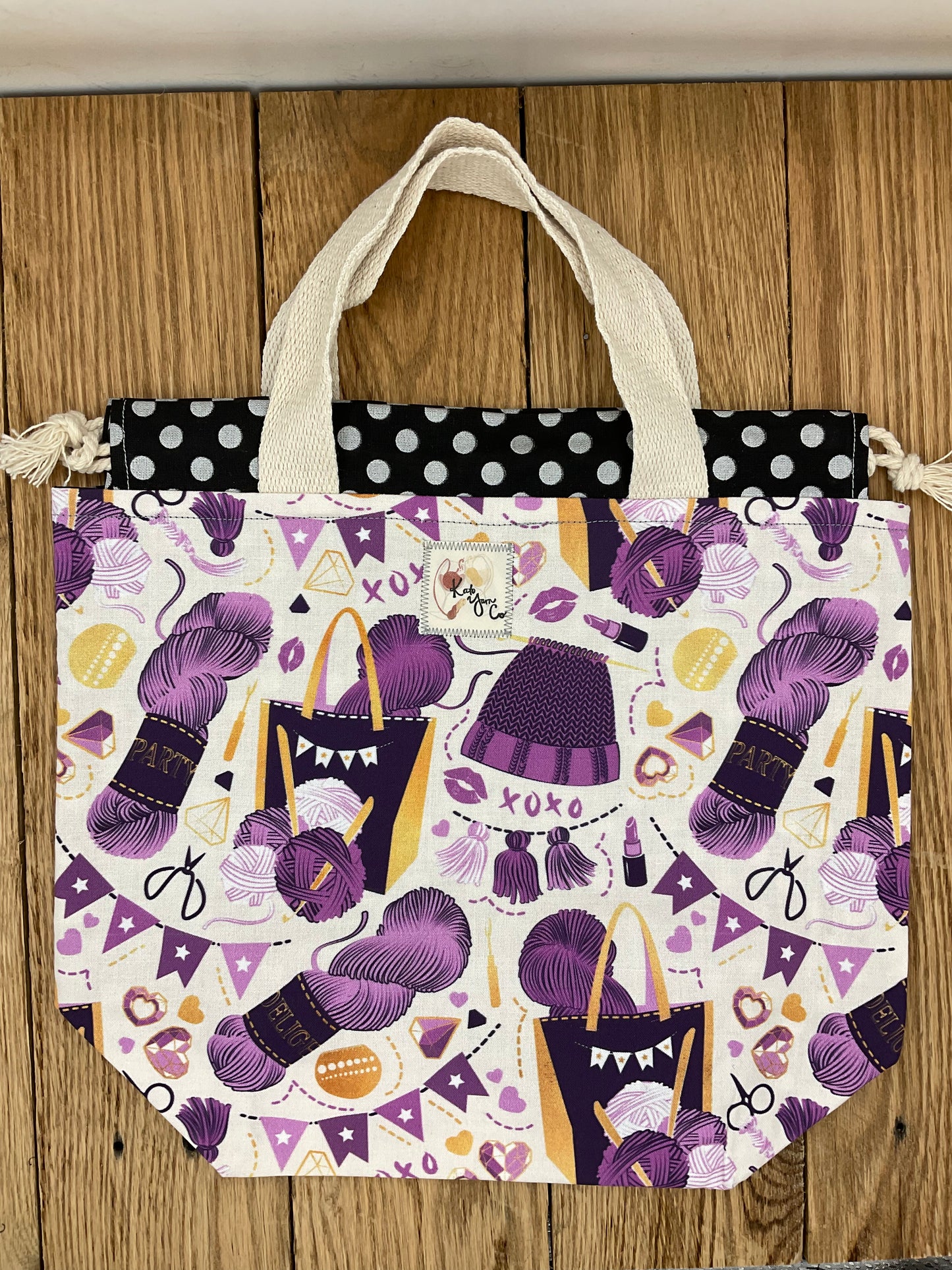 Knitting Purple -  Project Bag