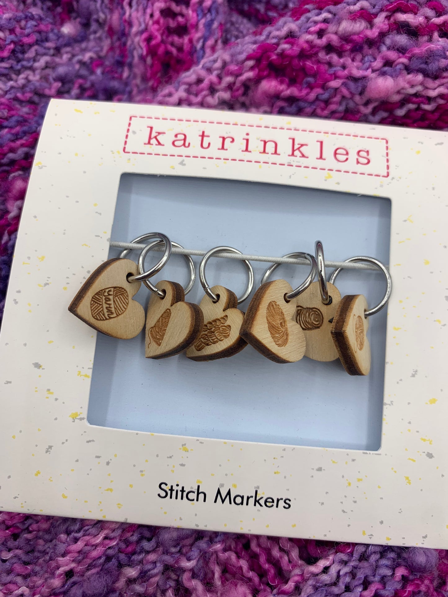 Yarn Love Stitch Markers - Katrinkles