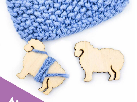 Little Sheep Yarn Bobbins - End Minders Twice Sheared Sheep